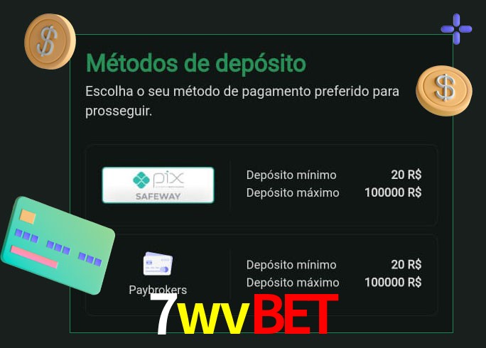 O cassino 7wvbet oferece uma grande variedade de métodos de pagamento